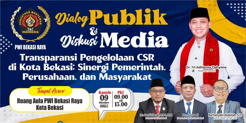 Walikota Tak Hadir, PWI Bekasi Raya Tetap Menggelar Dialog Publik Pengelolaan Dana CSR