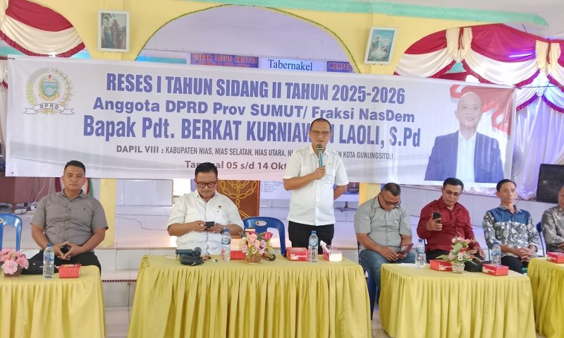 Tampung Aspirasi Masyarakat, Berkat Laoli DPRD Prov.Sumut Dari Partai Nasdem Gelar Reses Di Bawalato Nias